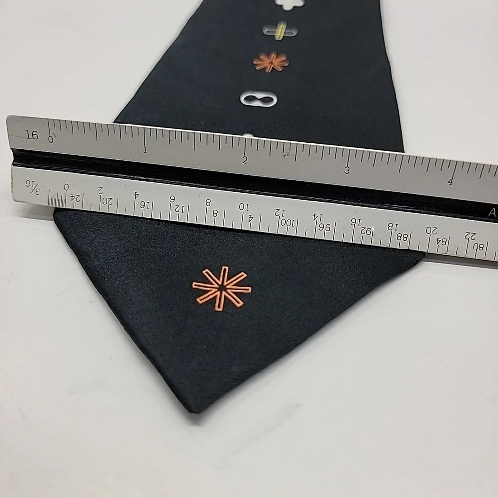 Vintage 2001 ACME Studios × Karim Rashid Silk Tie Black Multicolor Icons Postmod